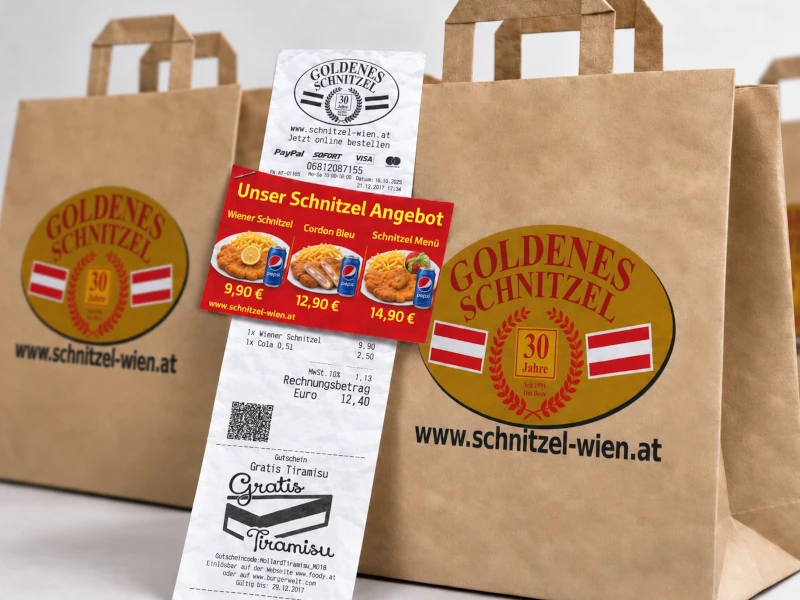 Illustration eines Restaurant-Marketing-Systems für Kundenkommunikation über SMS, E-Mail-Marketing und gedruckte Werbemittel.
