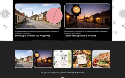 Individuelle Restaurant-Webseite von Bon Appetit mit Informationen zum Lieferservice, Öffnungszeiten und weiteren Restaurant-Inhalten.